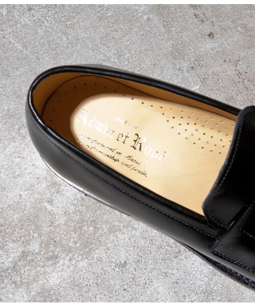 ADAM ET ROPE'(アダムエロペ)の「【OCEANS6月号掲載】スムースレザー ペニーロファー(シューズ・メンズ・ブラック/ネイビー・41.0/43.0)」の7枚目の写真