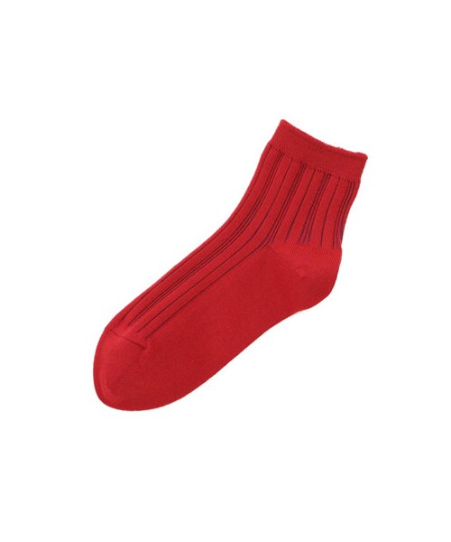 靴下屋（クツシタヤ）の「リンクス玉虫ストライプソックス（ソックス・靴下・レディース・クロ/ウスグレーモク/チャ/アカ/カラシ/コン・22.0～24.0cm）」の6枚目の写真