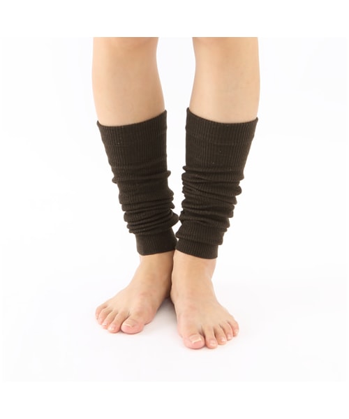 Tabio（タビオ）の「毛混ラメ1×1リブレッグウォーマー（ソックス・靴下・レディース・クロ/チャコールグレー/ベージュ/コゲチャ・Size Free）」の6枚目の写真