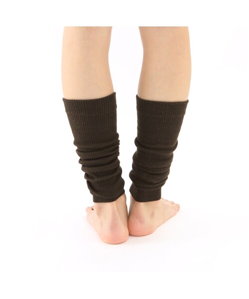 Tabio（タビオ）の「毛混ラメ1×1リブレッグウォーマー（ソックス・靴下・レディース・クロ/チャコールグレー/ベージュ/コゲチャ・Size Free）」の8枚目の写真