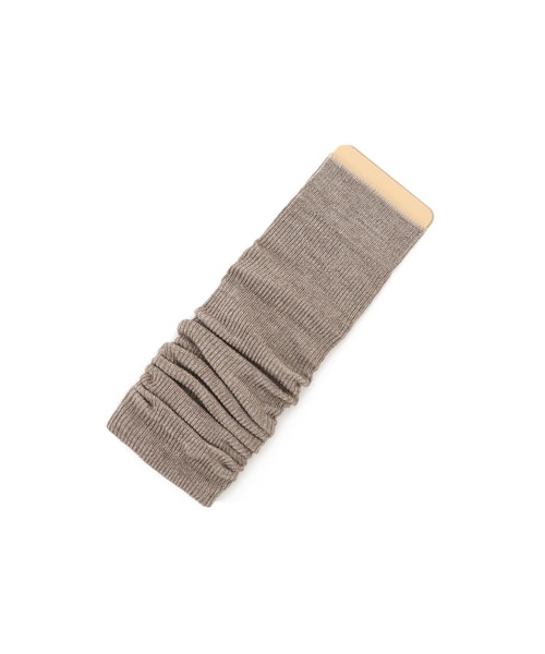 Tabio（タビオ）の「毛混ラメ1×1リブレッグウォーマー（ソックス・靴下・レディース・クロ/チャコールグレー/ベージュ/コゲチャ・Size Free）」の4枚目の写真