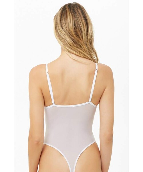 FOREVER 21(フォーエバー トゥエンティーワン)の「Forever 21 Fishnet Mesh & Lace Bodysuit(その他アンダーウェア/インナー・レディース・Black/White・Small/Medium/Large/X-large)」の6枚目の写真