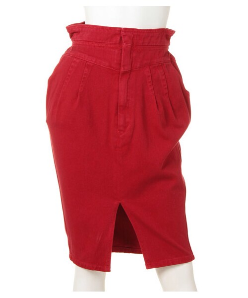 SNIDEL（スナイデル）の「ハイウエストタックタイトスカート（膝丈スカート・レディース・RED・0）」の2枚目の写真