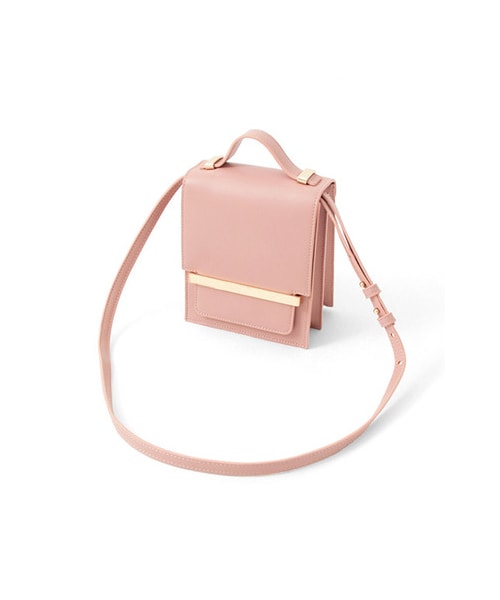 URBAN RESEARCH（アーバンリサーチ）の「UNDER BAR RAW.@MINIMALISTIC　CLASSIC SHOULDER BAG（バッグ・レディース・PINK/BLACK・-）」の2枚目の写真