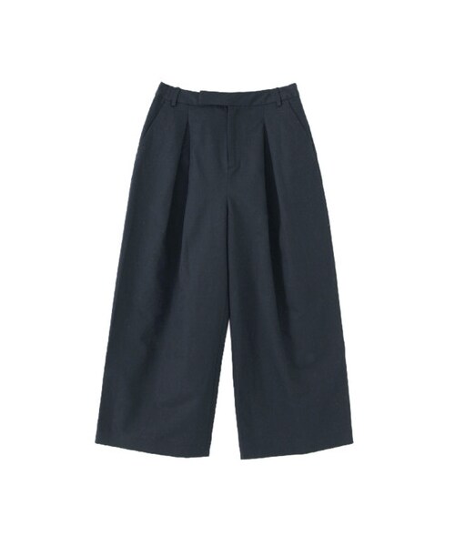 URBAN RESEARCH DOORS（アーバンリサーチドアーズ）の「タックワイドパンツ（パンツ・レディース・ネイビー/シロ・36/38）」の2枚目の写真
