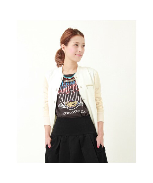 URBAN RESEARCH Sonny Label（アーバンリサーチサニーレーベル）の「スウェットブルゾン（ジャケット/アウター・レディース・ネイビー/ホワイト・FREE）」の3枚目の写真