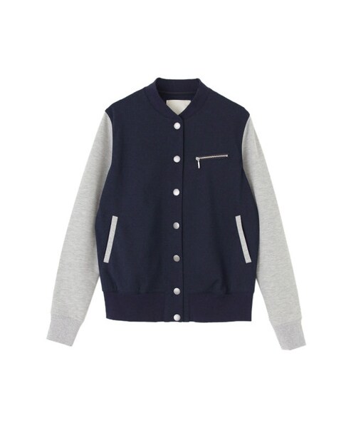 URBAN RESEARCH Sonny Label（アーバンリサーチサニーレーベル）の「スウェットブルゾン（ジャケット/アウター・レディース・ネイビー/ホワイト・FREE）」の2枚目の写真