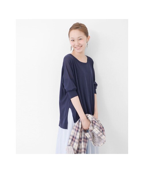 URBAN RESEARCH（アーバンリサーチ）の「ドルマンワイドニットプルオーバー（トップス・レディース・orange/pink/green/blue/navy/white・FREE）」の15枚目の写真