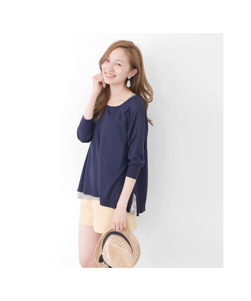 URBAN RESEARCH（アーバンリサーチ）の「ドルマンワイドニットプルオーバー（トップス・レディース・orange/pink/green/blue/navy/white・FREE）」の16枚目の写真