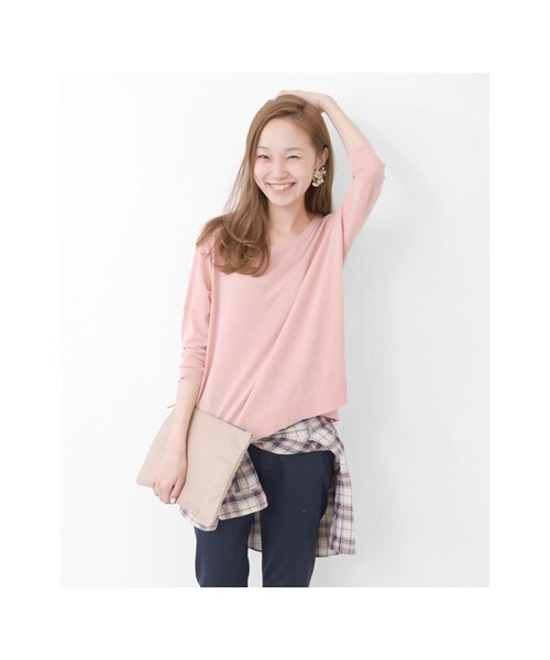 URBAN RESEARCH（アーバンリサーチ）の「ドルマンワイドニットプルオーバー（トップス・レディース・orange/pink/green/blue/navy/white・FREE）」の9枚目の写真