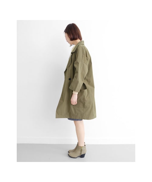 KBF（ケイビーエフ）の「BIGシルエットコート（ジャケット/アウター・レディース・カーキ/キャメル/ライトグレー・one）」の7枚目の写真