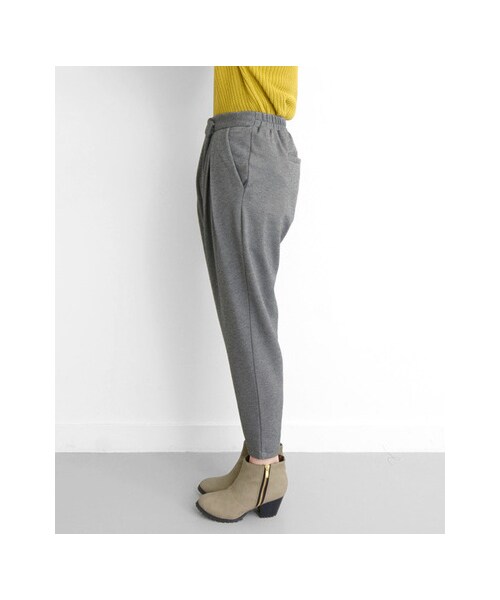 KBF（ケイビーエフ）の「KBF+ フロント折り返しカットソーパンツ（パンツ・レディース・グレー/ブラック・one）」の6枚目の写真