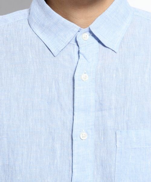 GLOBAL WORK（グローバルワーク）の「フレンチリネンシャツ長袖（トップス・メンズ・ホワイト05/グリーン72/オフホワイト08/ピンク25/イエロー65/ブルー82・Ｌ/Ｍ/Ｓ）」の11枚目の写真
