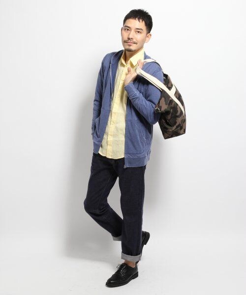 GLOBAL WORK（グローバルワーク）の「フレンチリネンシャツ長袖（トップス・メンズ・ホワイト05/グリーン72/オフホワイト08/ピンク25/イエロー65/ブルー82・Ｌ/Ｍ/Ｓ）」の10枚目の写真