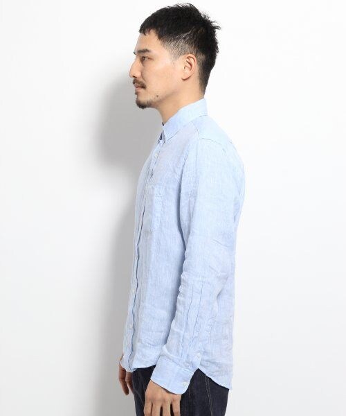 GLOBAL WORK（グローバルワーク）の「フレンチリネンシャツ長袖（トップス・メンズ・ホワイト05/グリーン72/オフホワイト08/ピンク25/イエロー65/ブルー82・Ｌ/Ｍ/Ｓ）」の7枚目の写真