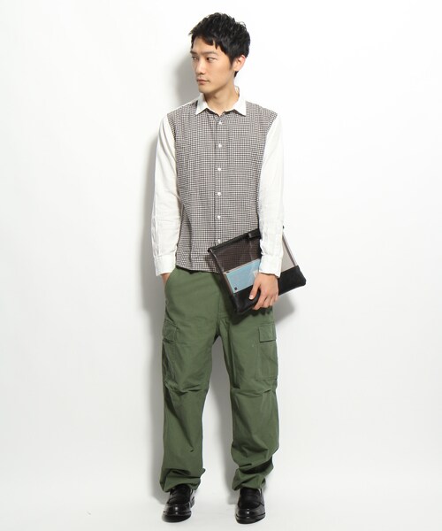 GLOBAL WORK（グローバルワーク）の「リップワイドカーゴパンツ（パンツ・メンズ・カモフラ78/カーキ72・Ｌ/Ｍ/Ｓ）」の4枚目の写真