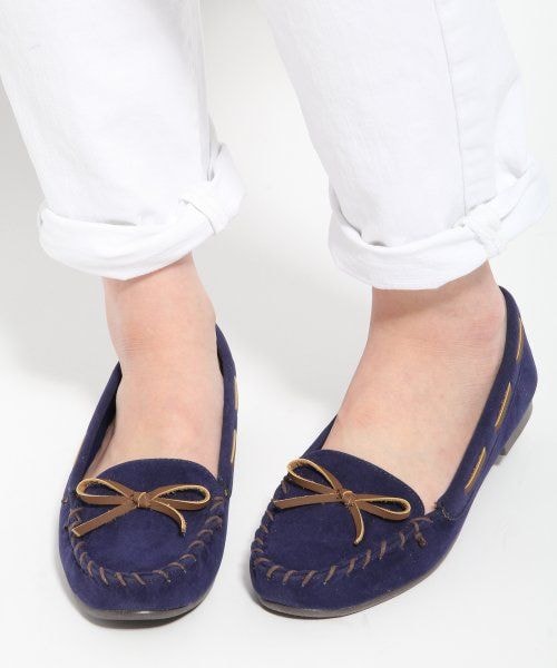 GLOBAL WORK（グローバルワーク）の「モカシンＳＳ（シューズ・レディース・ネイビー88/ピンク22/ブラック09/グリーン75・Ｍ(23-23.5cm)/Ｓ(22.5-23cm)/Ｌ（24-24.5cm））」の4枚目の写真