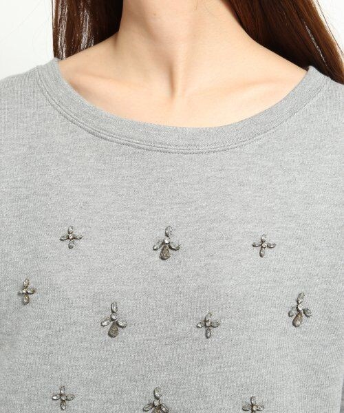 GLOBAL WORK（グローバルワーク）の「フロントビジュースウェット（トップス・レディース・ネイビー88/グレイ15・Ｌ/Ｍ/Ｓ）」の7枚目の写真