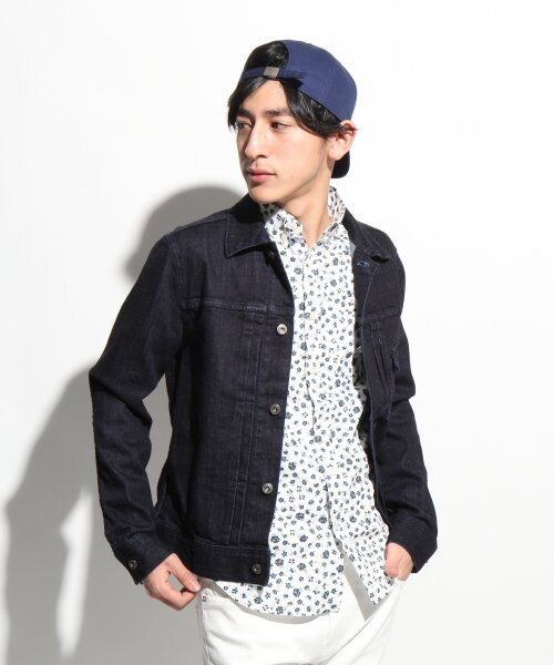 LOWRYS FARM（ローリーズファーム）の「カラーＧＪＫ（ジャケット/アウター・メンズ・ネイビー/オフ・Ｌ/Ｍ）」の2枚目の写真