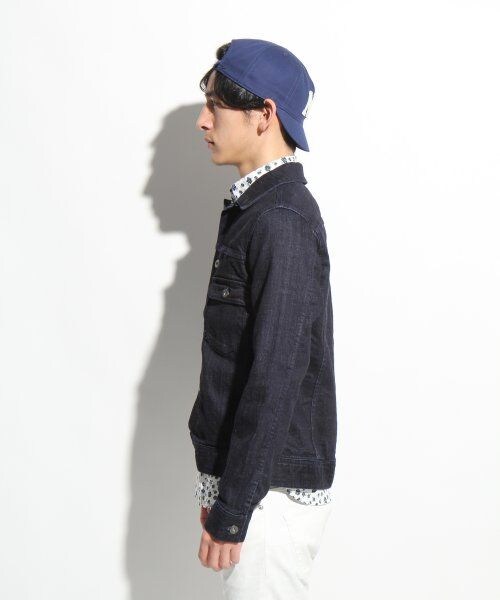 LOWRYS FARM（ローリーズファーム）の「カラーＧＪＫ（ジャケット/アウター・メンズ・ネイビー/オフ・Ｌ/Ｍ）」の3枚目の写真