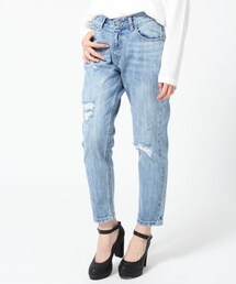 Heather | デニムダメージテーパードパンツ(パンツ)