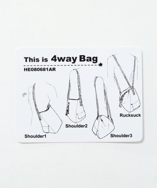 Heather（ヘザー）の「タッセル４ＷＡＹカラーＢＡＧ（バッグ・レディース・デニム/ピンク/ブラック/ホワイト・ONE SIZE）」の14枚目の写真