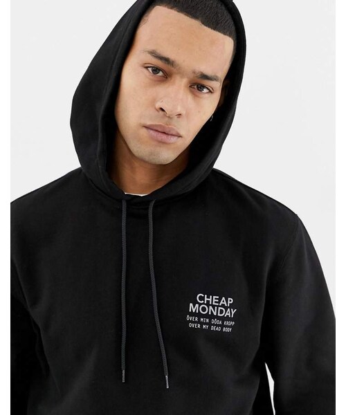 CHEAP MONDAY（チープマンデイ）の「Cheap Monday Hoodie In Black With Logo Print