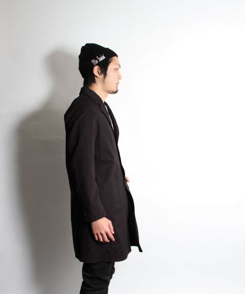 HARE（ハレ）の「ライトチェスターコート（ジャケット/アウター・メンズ・ベージュ/チェック/ブラック/ブルー・Ｌ/Ｍ/Ｓ）」の5枚目の写真