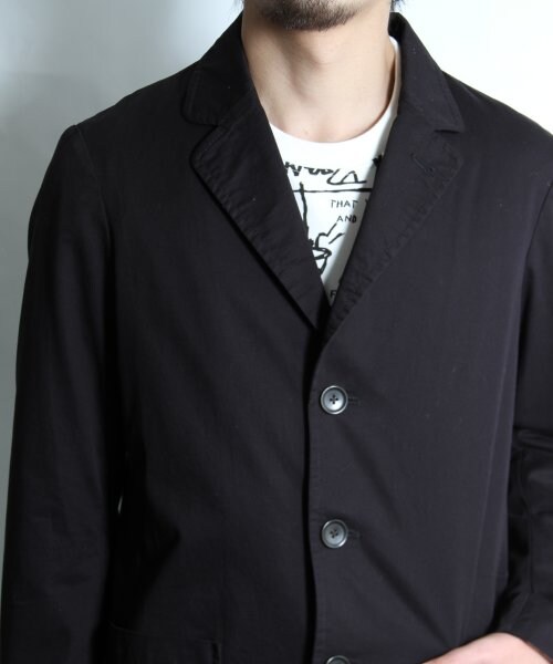 HARE（ハレ）の「ライトチェスターコート（ジャケット/アウター・メンズ・ベージュ/チェック/ブラック/ブルー・Ｌ/Ｍ/Ｓ）」の7枚目の写真