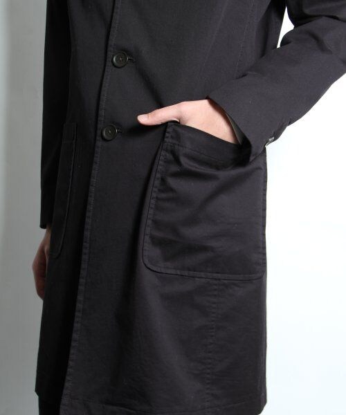 HARE（ハレ）の「ライトチェスターコート（ジャケット/アウター・メンズ・ベージュ/チェック/ブラック/ブルー・Ｌ/Ｍ/Ｓ）」の9枚目の写真