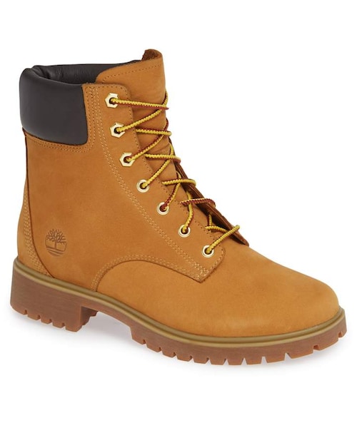 Timberland（ティンバーランド）の「Timberland Jayne Waterproof Hiking Bootie（ブーツ・レディース・Black/Brown・7 M/7.5 M/8 M/6 M/11 M/8.5 M/6.5 M/9 M/9.5 M/10 M）」の2枚目の写真