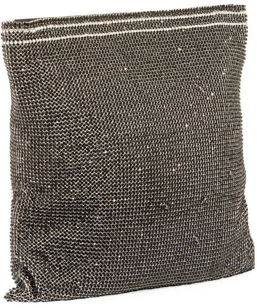 alexanderwang（アレキサンダーワン）の「Alexander Wang Wanglock Pouch Rhinestone Logo Clutch Bag（クラッチバッグ・レディース・Black・One Size）」の3枚目の写真