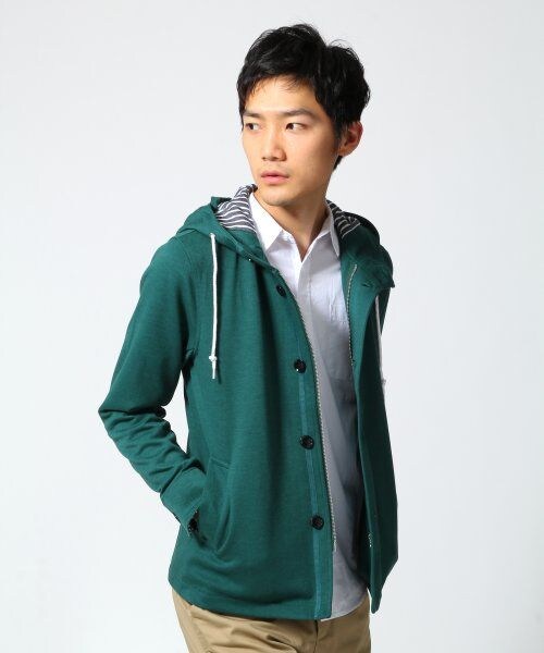 RAGEBLUE（レイジブルー）の「カットフハクフードジャケット（ジャケット/アウター・メンズ・グレー/ネイビー/グリーン/ブルー・Ｌ/Ｍ）」の2枚目の写真