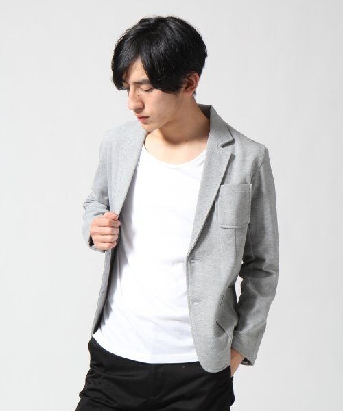 RAGEBLUE(レイジブルー)の「カットフハクテーラードジャケット(ジャケット/アウター・メンズ・グレー/ネイビー/ブラック/グリーン・L/M)」の2枚目の写真