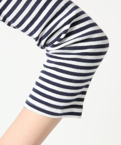 Heather（ヘザー）の「★先行予約★オフショルボーダートップス7分袖（トップス・レディース・ネイビー×ホワイト/グレー×ホワイト・Ｆ）」の8枚目の写真