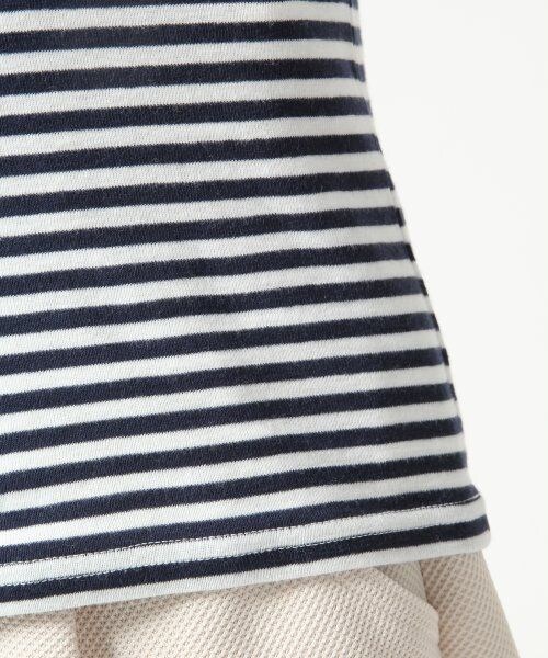 Heather（ヘザー）の「★先行予約★オフショルボーダートップス7分袖（トップス・レディース・ネイビー×ホワイト/グレー×ホワイト・Ｆ）」の9枚目の写真