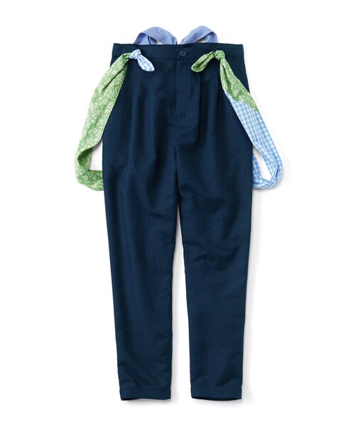 haco!(ハコ)の「co&tion×haco. RERE パッチワークのひも付パンツ(パンツ・レディース・ネイビー・1/2/3/4/5/6)」の1枚目の写真