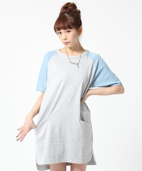 JEANASIS（ジーナシス）の「デニムハイショクワンピース（ワンピース/ドレス・レディース・BLK/GRY5・FREE）」の2枚目の写真