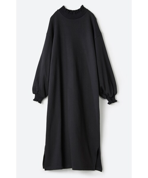 Haco ハコ の 楽ちんだけじゃない ちゃんと女の子っぽいフリルリブのスウェットワンピ ワンピース ドレス Wear