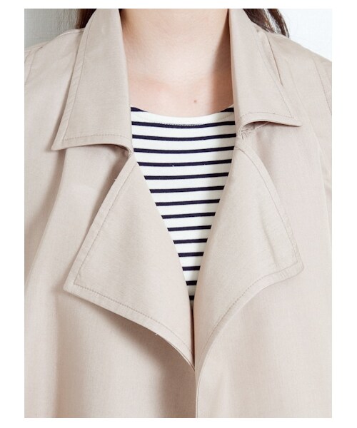 earth music&ecology（アースミュージックアンドエコロジー）の「ニュアンスビッグコート（コート　・レディース・ピンクベージュ/カーキ/ベージュ・F）」の7枚目の写真