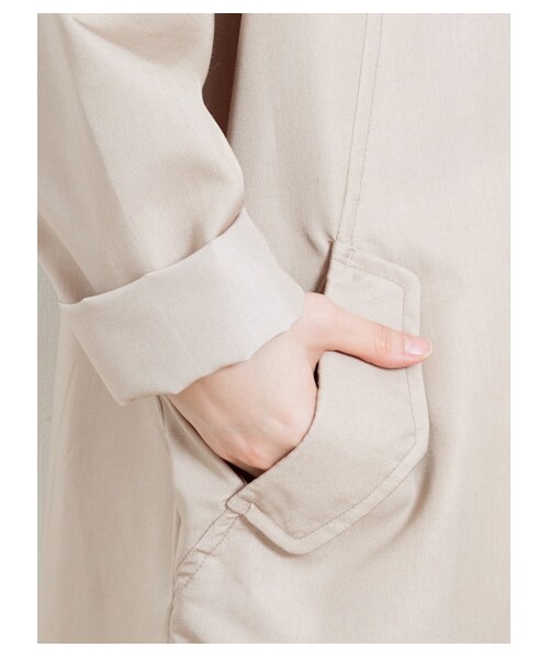 earth music&ecology（アースミュージックアンドエコロジー）の「ニュアンスビッグコート（コート　・レディース・ピンクベージュ/カーキ/ベージュ・F）」の8枚目の写真