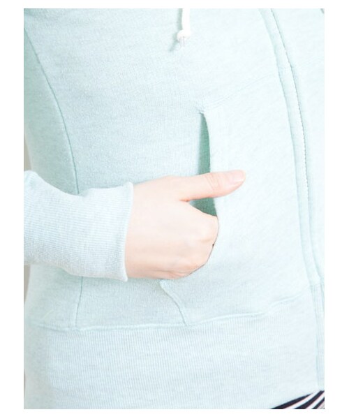 SEVENDAYS=SUNDAY（セブンデイズサンデイ）の「・ベーシックジップパーカー（カットソー・レディース・オレンジ/杢グレー/杢ホワイト/グリーン・L/M）」の9枚目の写真