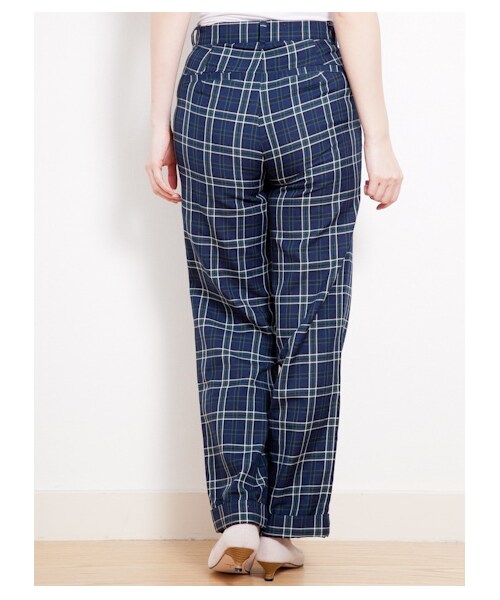 SEVENDAYS=SUNDAY(セブンデイズサンデイ)の「・タックワイドパンツ(パンツ・レディース・ネイビー/グリーン・L/M)」の5枚目の写真