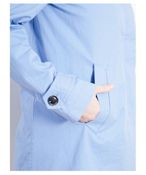 SEVENDAYS=SUNDAY（セブンデイズサンデイ）の「ステンカラーコート（コート　・レディース・ネイビー/オレンジ/サックスブルー/ベージュ/グリーン・L/M）」の10枚目の写真