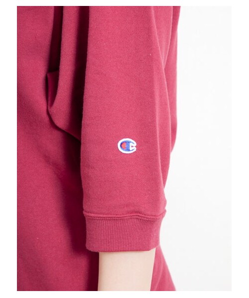 SEVENDAYS=SUNDAY（セブンデイズサンデイ）の「W チャンピオンプリントスエットワンピース（ワンピース・レディース・グレー/杢ホワイト/ブラック/ボルドー・F）」の10枚目の写真