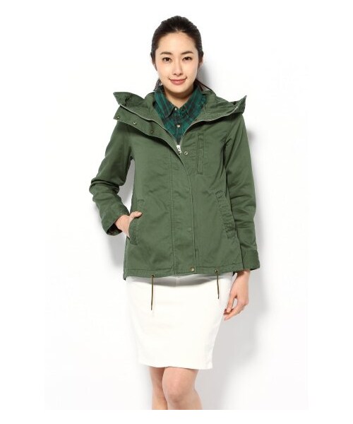 SLOBE IENA(スローブイエナ)の「フードミリタリーブルゾン(その他ブルゾン・レディース・カーキ/サックスブルー/ナチュラル・フリー)」の4枚目の写真