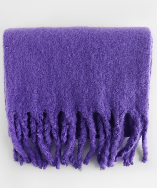 DHOLIC（ディーホリック）の「ソフトフリンジロングマフラー（マフラー・レディース・グリーン/ブルー/ピンク/パープル/レッド/その他/グレー/イエロー・FREE）」の4枚目の写真