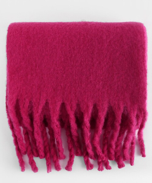 DHOLIC（ディーホリック）の「ソフトフリンジロングマフラー（マフラー・レディース・グリーン/ブルー/ピンク/パープル/レッド/その他/グレー/イエロー・FREE）」の8枚目の写真