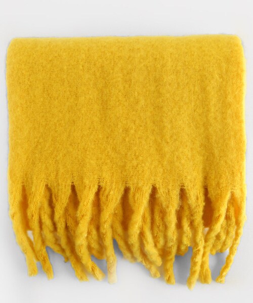 DHOLIC（ディーホリック）の「ソフトフリンジロングマフラー（マフラー・レディース・グリーン/ブルー/ピンク/パープル/レッド/その他/グレー/イエロー・FREE）」の5枚目の写真