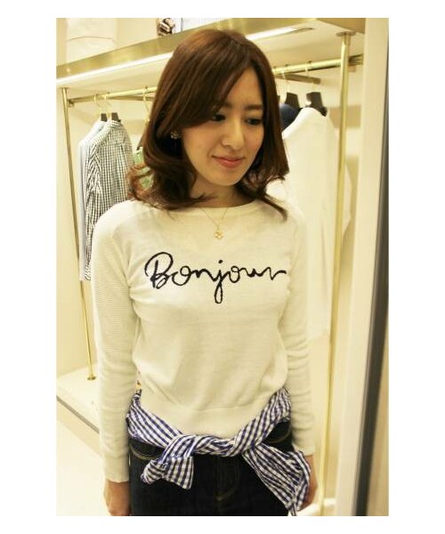 La Totalite ラトータリテ の ロゴラグランニット トップス Wear